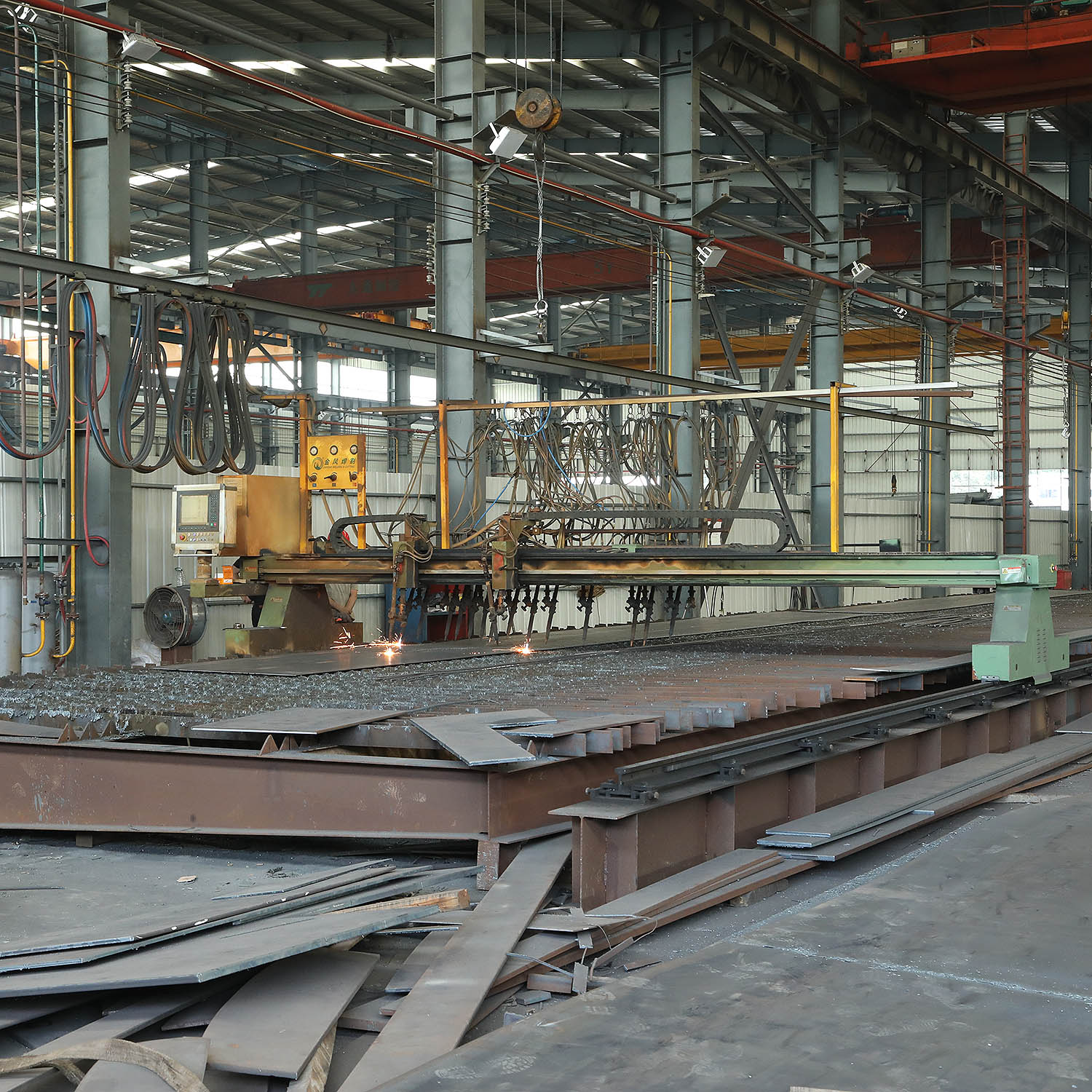 CNC component processing for steel structure fabrication