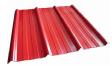 Red profiled steel sheet