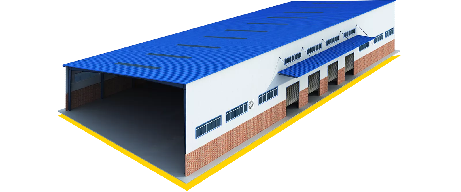 Steel structure workshop and warehouse solution model