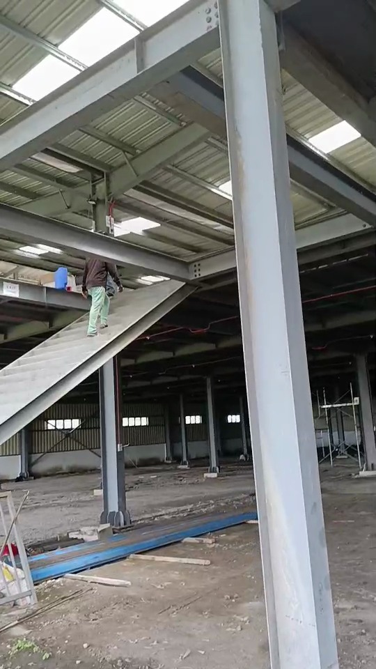 Stair and platform area inside a Philippines steel structure warehouse