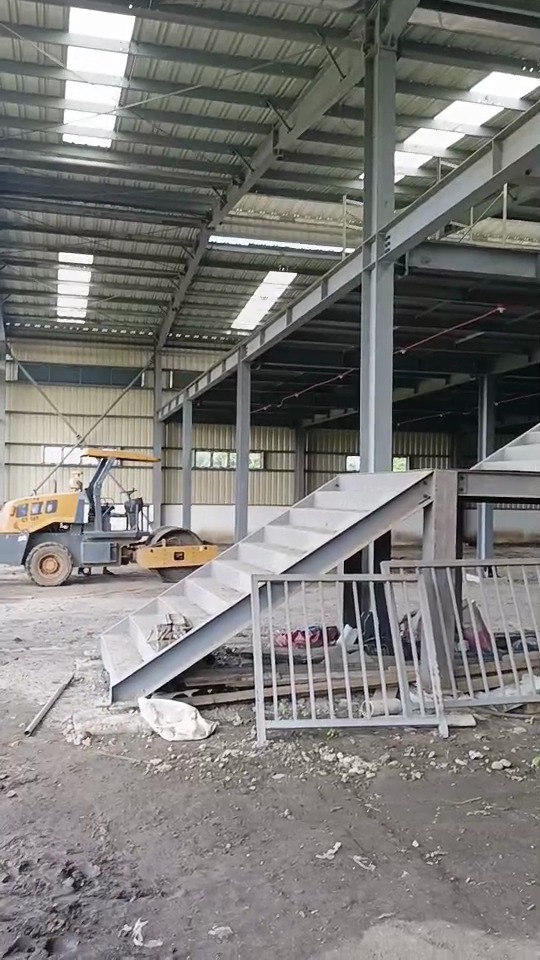 Wide final walkthrough view showing platform columns and roof structure in the Philippines warehouse